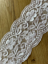 White Soft Stretch Scalloped Lace 3.5"/9.5 cm