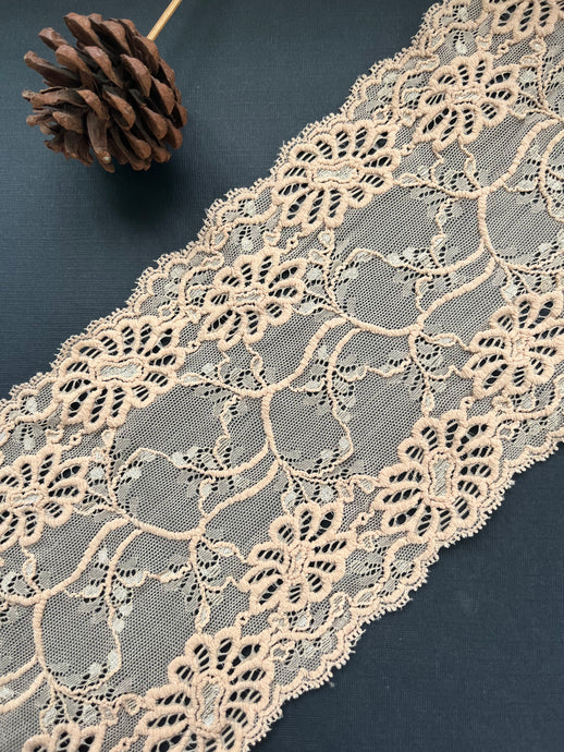 Coffee Skin-tone  Premium Soft Stretch Lace   15cm/6