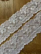 White Soft Stretch Scalloped Lace 3.5"/9.5 cm