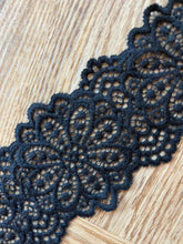 Black Soft Stretch Nottingham Lace 6.5 cm/2.75”