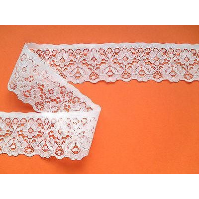 6 m Pretty Ivory NOTTINGHAM Double Flower Lace  4.5 cm Wedding/Baby/Cards/Costume