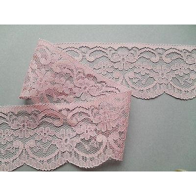 Quality Dusky Pink Pretty NOTINGHAM Lace 2.5