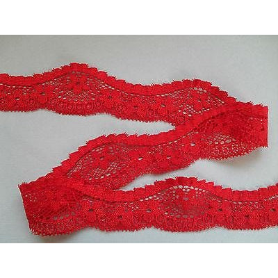 Red stretch lace sale trim