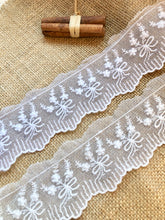 Vintage French Cotton Tulle Lace White Lace 6 cm/2.4"